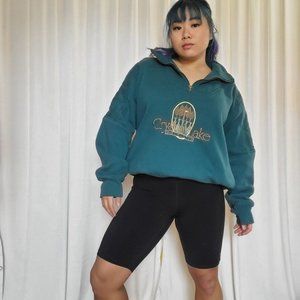 Green zip up sweatshirt